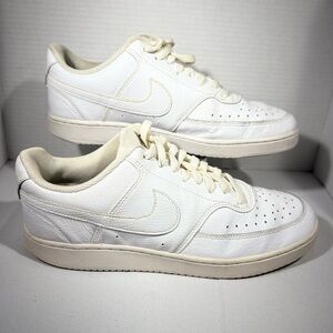Nike Court Vision Lo Men's Sneakers Siz 11 White Leather Casual Shoes CD5463100